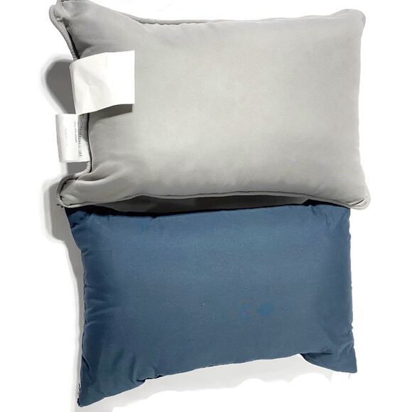 South Shore Fine Linens Accent Throw Pillows Gray and Blue 17x11x5 - Picture 4 of 5